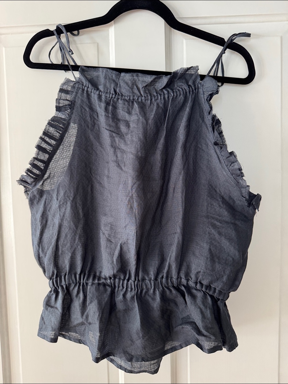 Isabel Marant Ruffle Tie-Shoulder Women’s Top - Picture 14 of 16